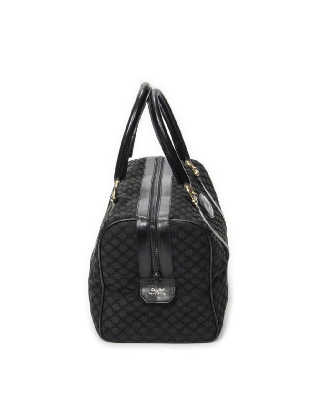 Celine Vintage Boston Black Macadam Canvas Shoulder Bag - Picture 4 of 10